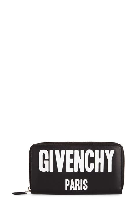 givenchy logo zip around wallet